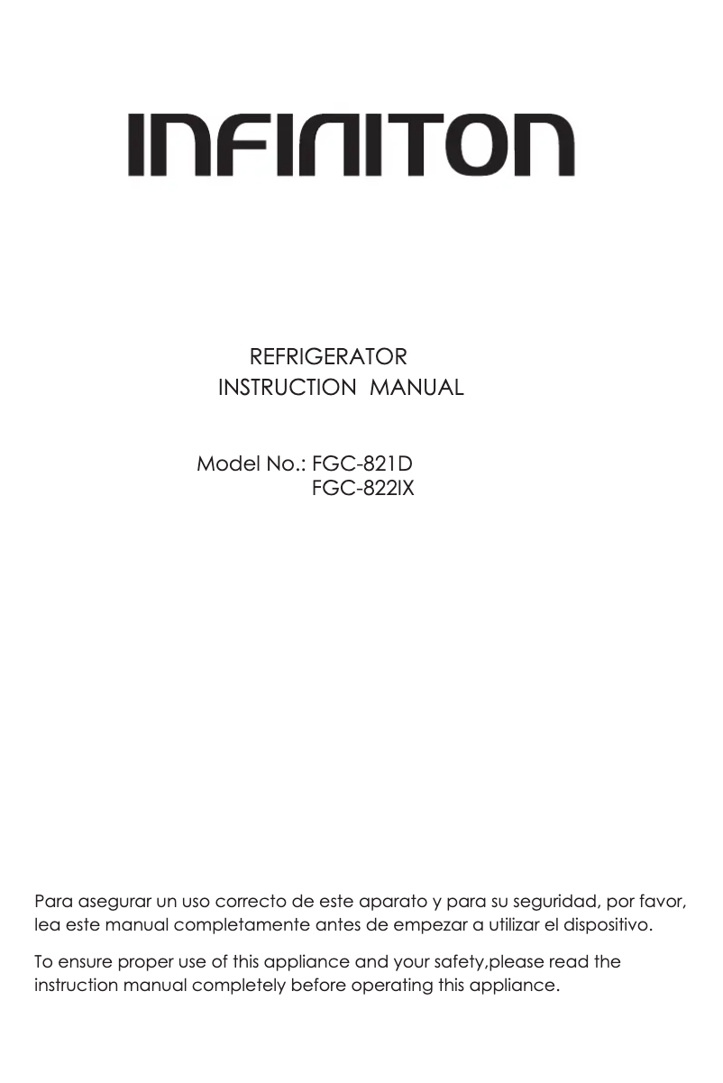 Image de la première page du manuel de l'appareil FGC-822IX