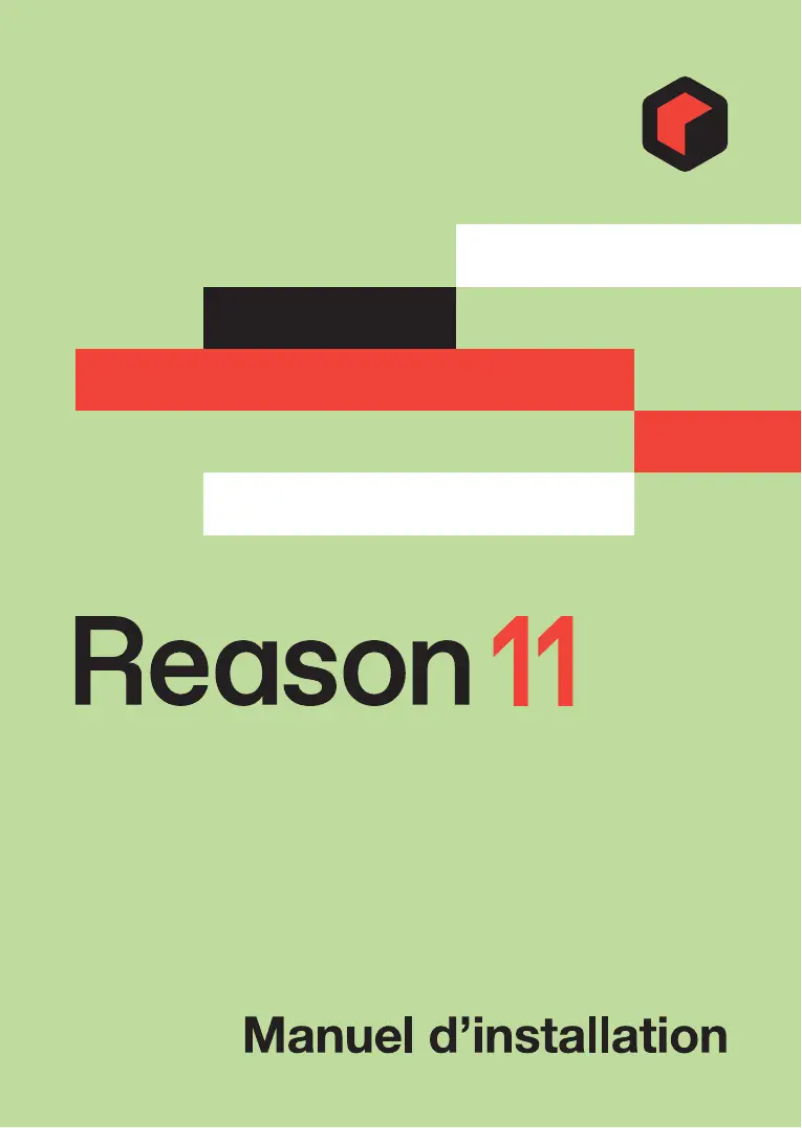 Page n°1 - Guide d'installation Propellerhead Reason 11.0