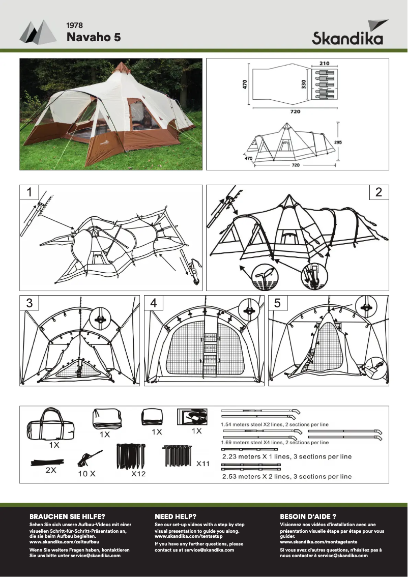 Page n°1 - Manuel utilisateur Skandika Navaho 5