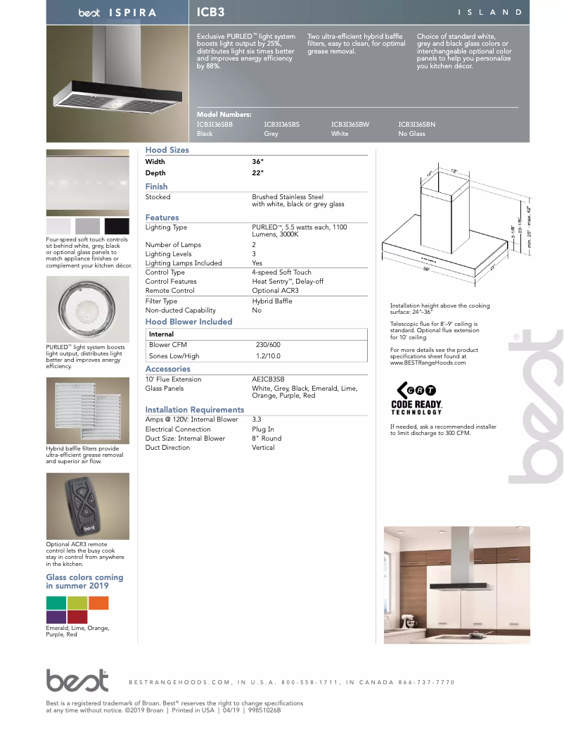 Page 1 de la notice Manuel utilisateur Best Ispira ICB3I36SBB