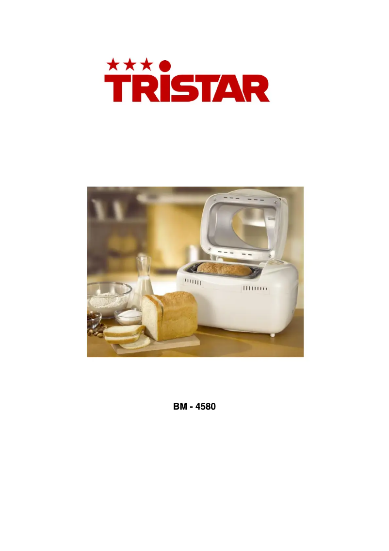 Page n°1 - Manuel utilisateur TriStar BM-4580