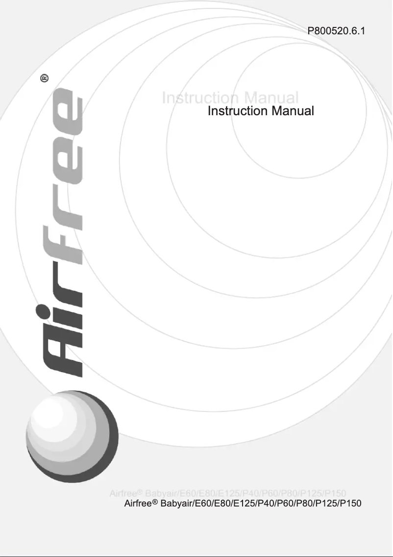 Page n°1 - Manuel utilisateur Airfree P80