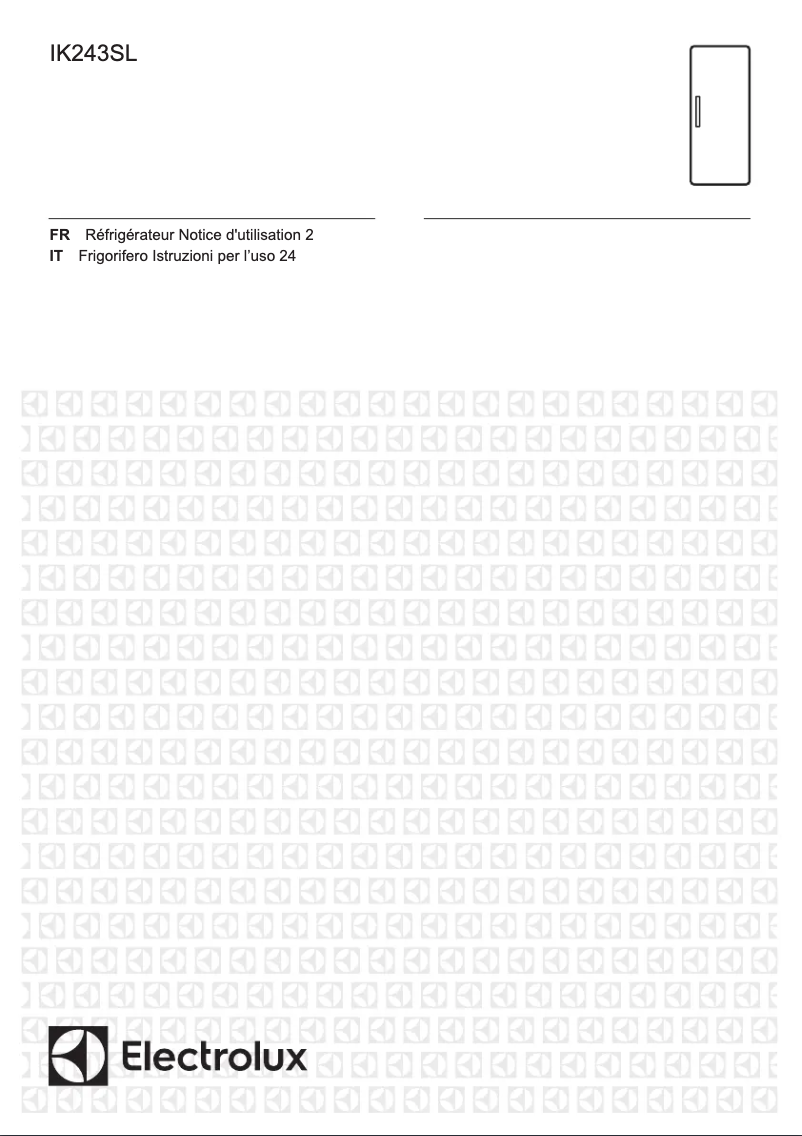 Page n°1 - Manuel utilisateur Electrolux IK243SL