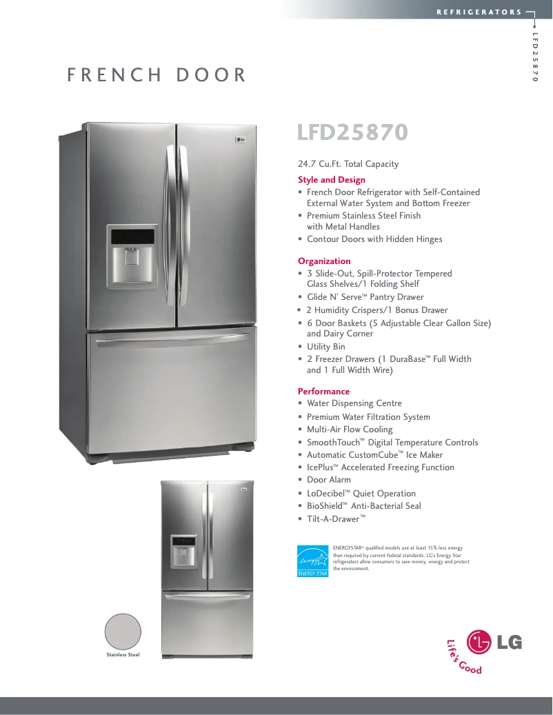 Image de la première page du manuel de l'appareil LFD25870ST