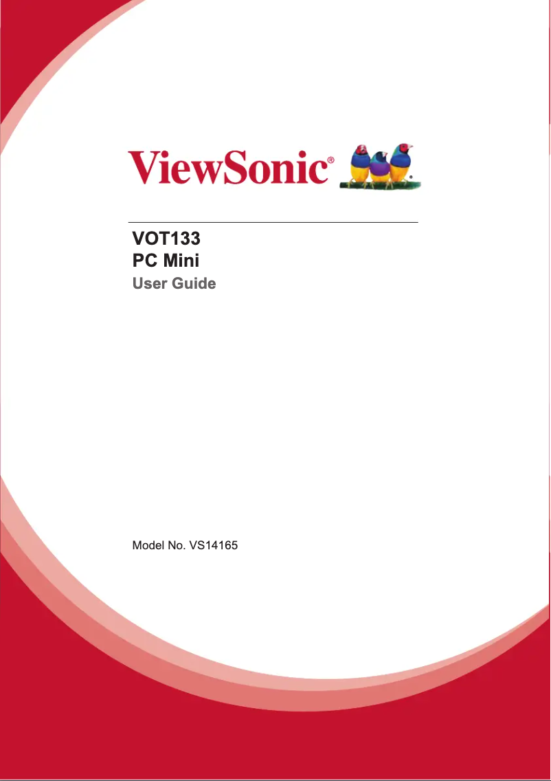 Page 1 de la notice Manuel utilisateur Viewsonic VOT133