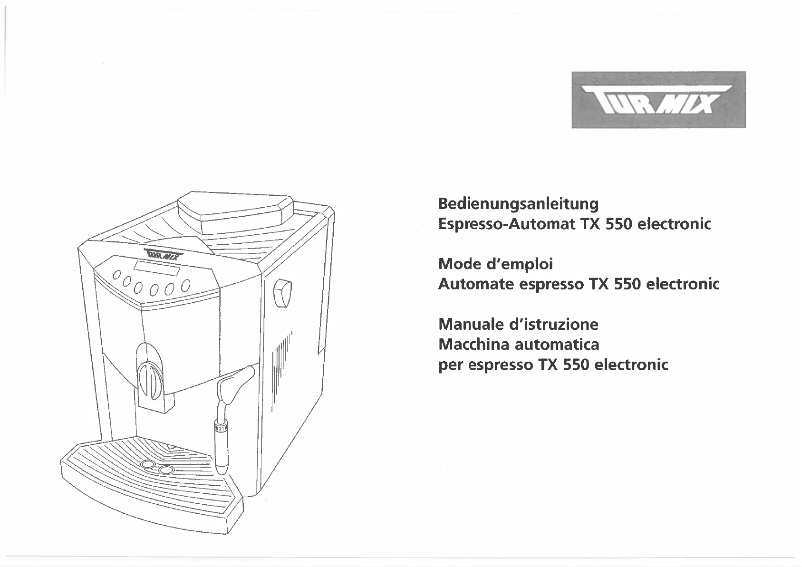 Page 1 de la notice Manuel utilisateur Turmix TX 550