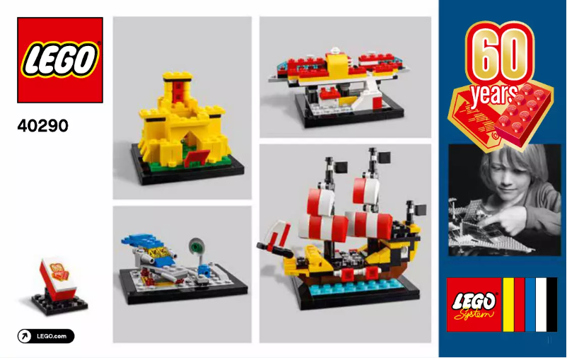 Image de la première page du manuel de l'appareil 60 Years of the Brick 40290