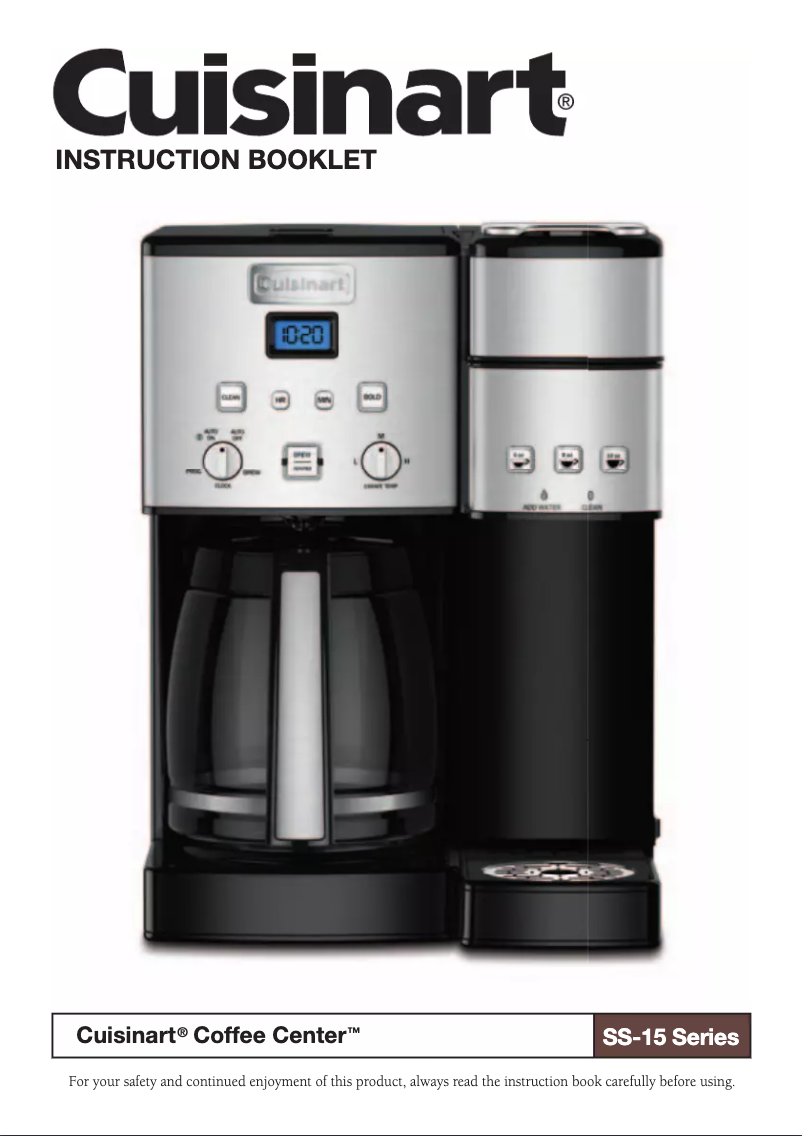 Image de la première page du manuel de l'appareil Coffee Center SS-15