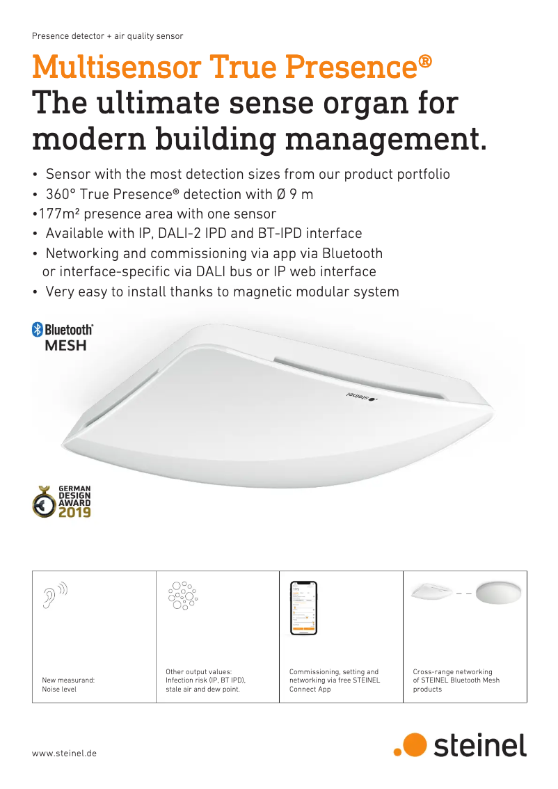 Image de la première page du manuel de l'appareil Multisensor True Presence BT IPD