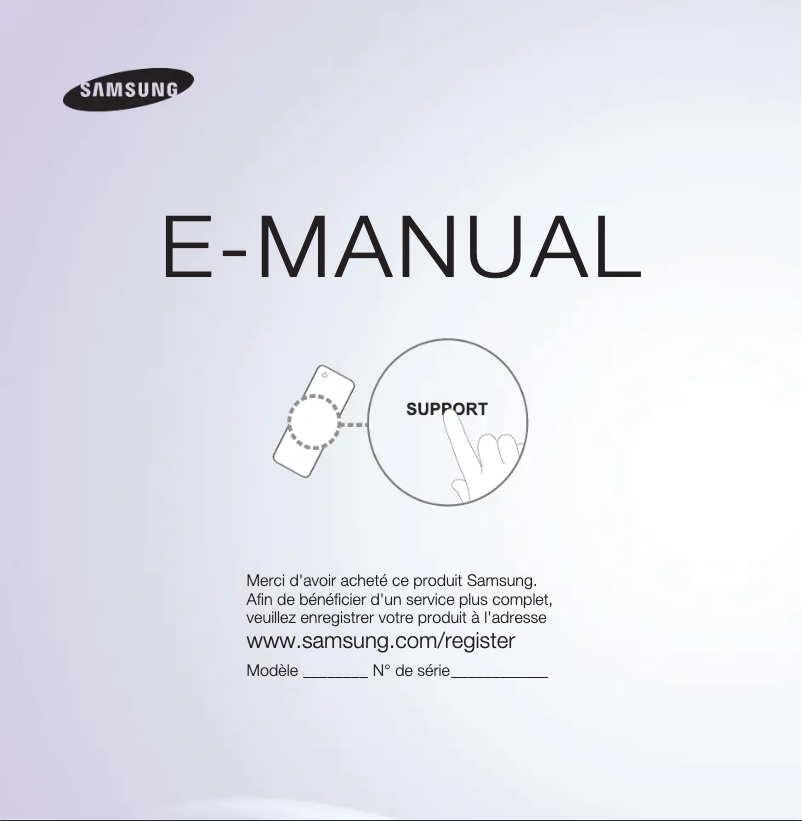Page 1 de la notice Manuel utilisateur Samsung UE40ES6880S