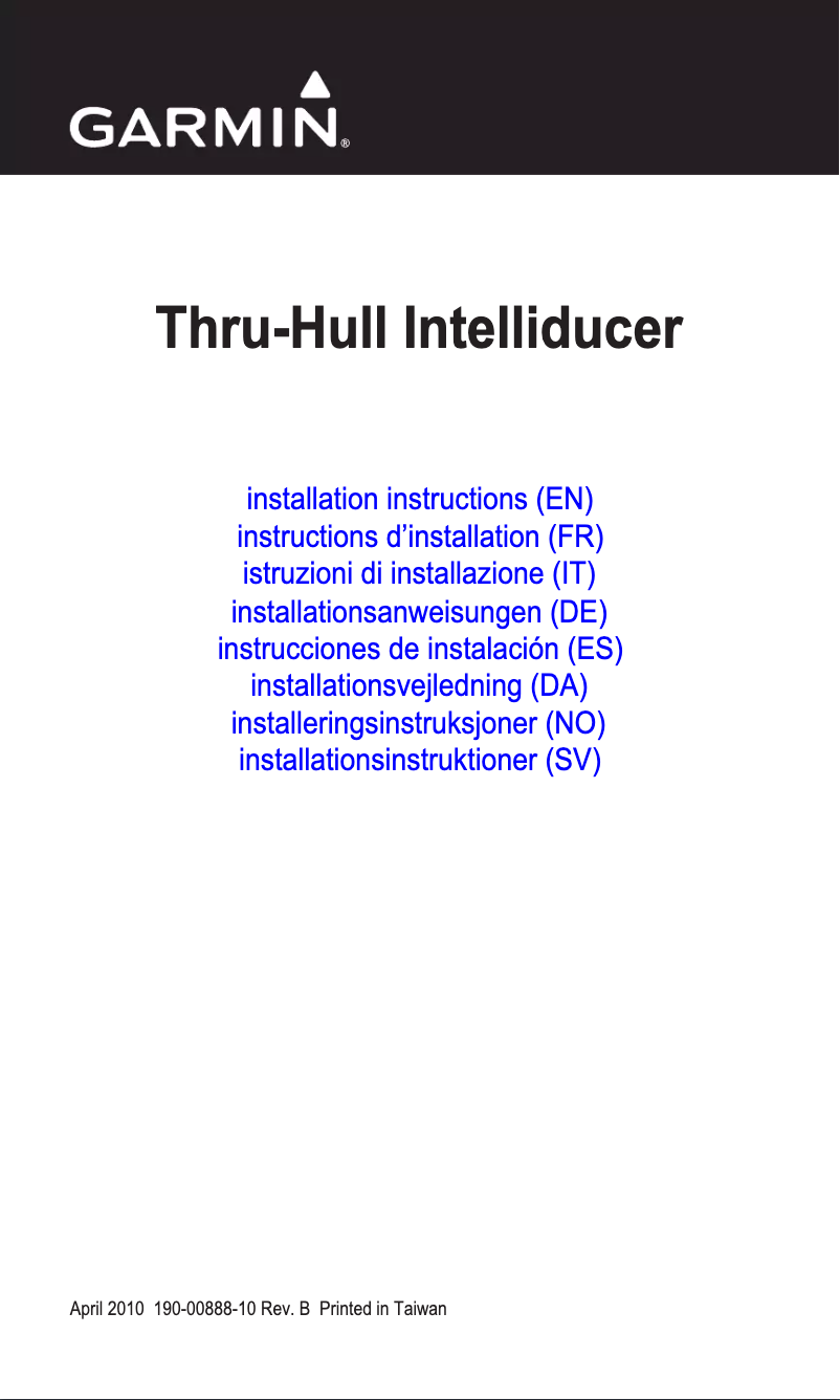 Page 1 de la notice Manuel utilisateur Garmin NMEA 0183