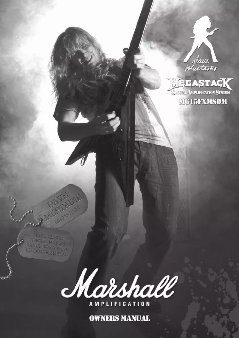 Page 1 de la notice Manuel utilisateur Marshall Megastack MG15FXMSDM