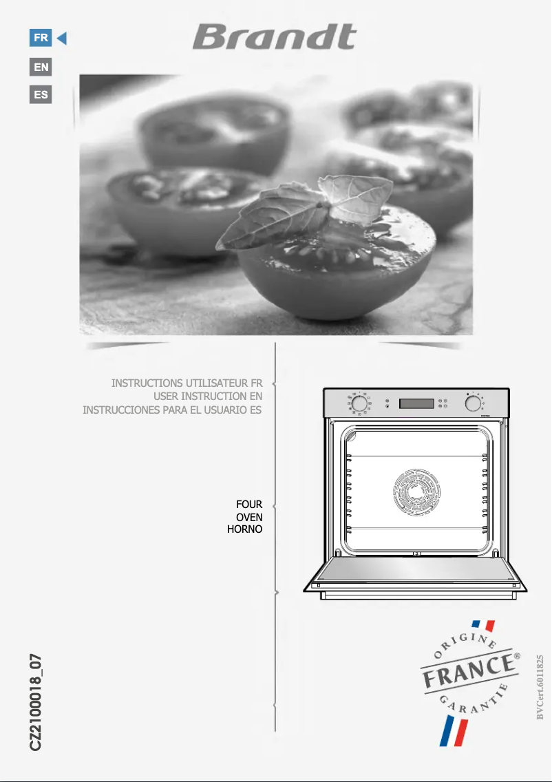 Image de la première page du manuel de l'appareil BOP7543LX