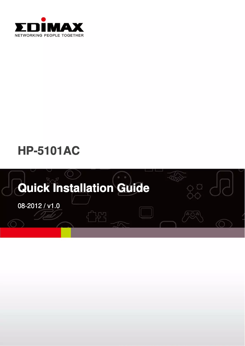 Page 1 de la notice Manuel utilisateur Edimax HP-5101AC