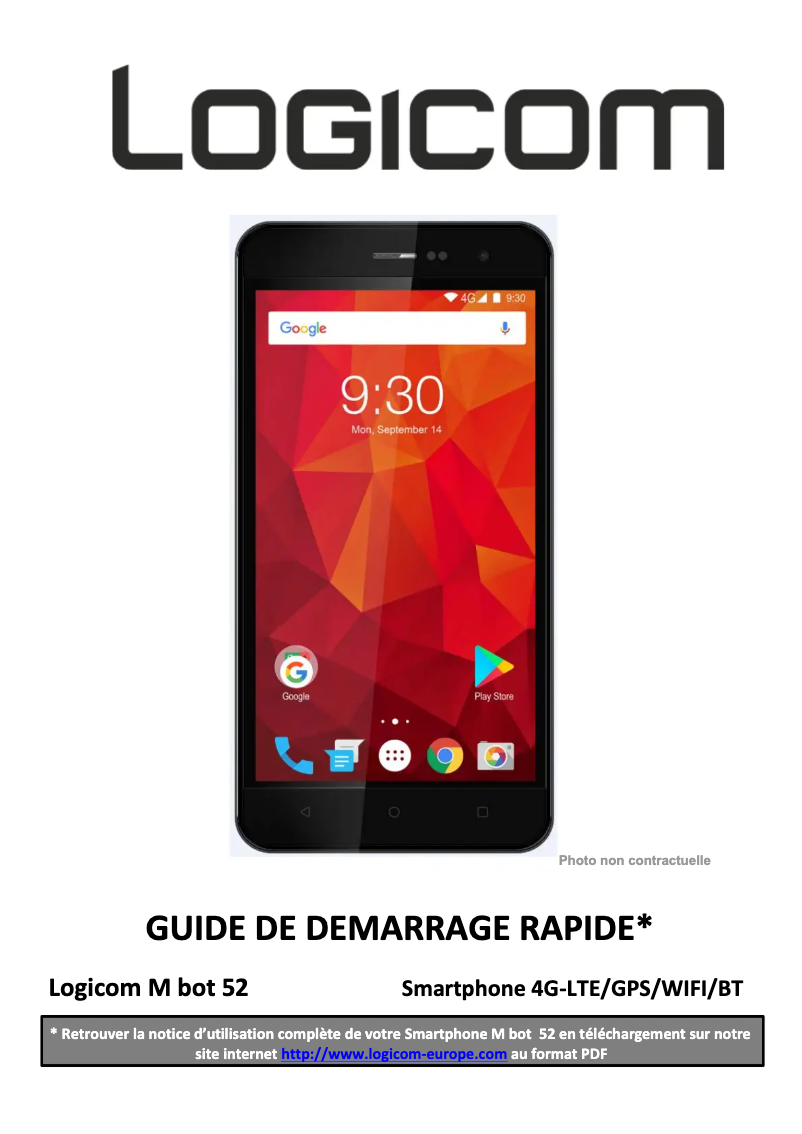 Image de la première page du manuel de l'appareil M Bot 52