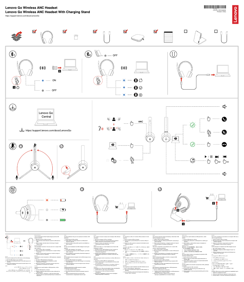 Image de la première page du manuel de l'appareil Go Wireless ANC