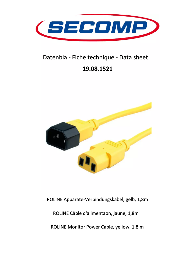 Page n°1 - Manuel utilisateur Secomp 19.08.1521