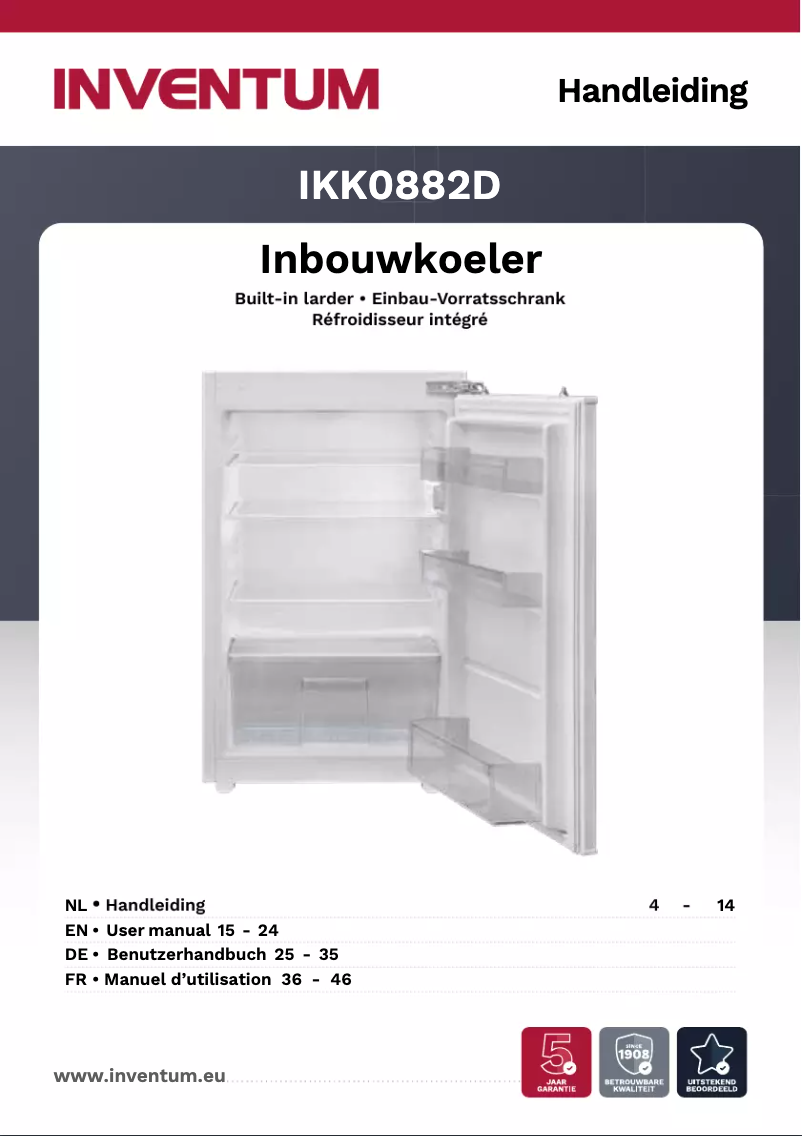 Image de la première page du manuel de l'appareil IKK0882D