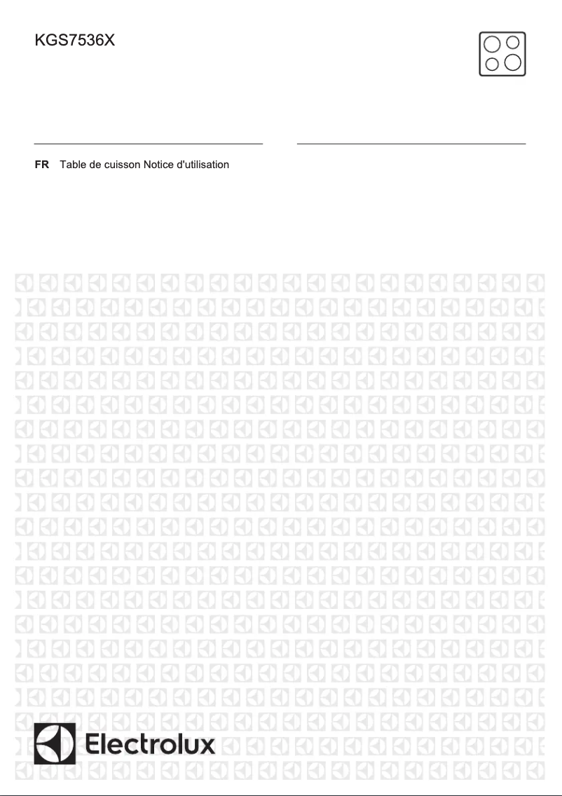 Page n°1 - Manuel utilisateur Electrolux KGS7536X