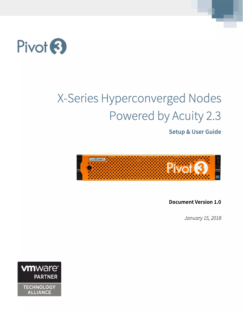 Page n°1 - Manuel utilisateur Pivot3 Acuity X5-6000