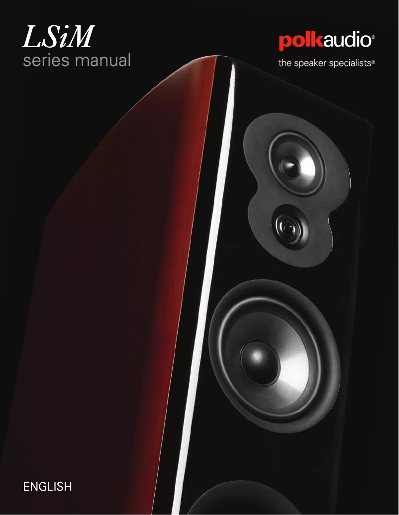 Page n°1 - Manuel utilisateur Polk LSiM 705