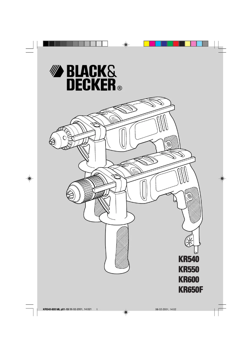 Page 1 de la notice Manuel utilisateur Black & Decker KR540