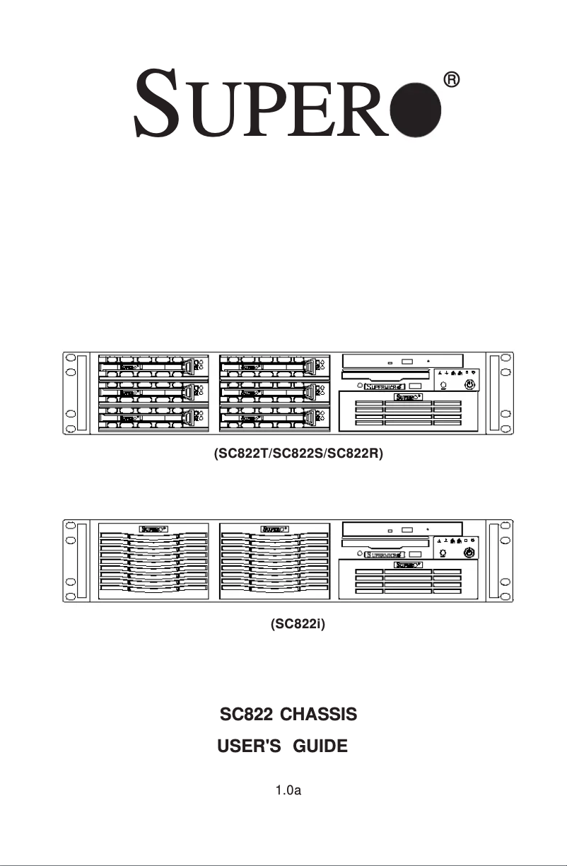 Page 1 de la notice Manuel utilisateur Supermicro SuperChassis SC822S-R400LP