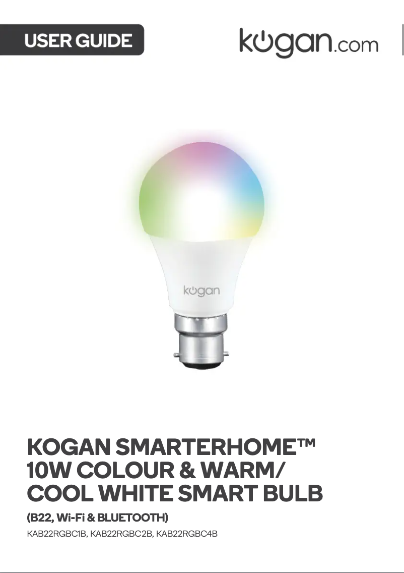 Page 1 de la notice Manuel utilisateur Kogan KAB22RGBC4B