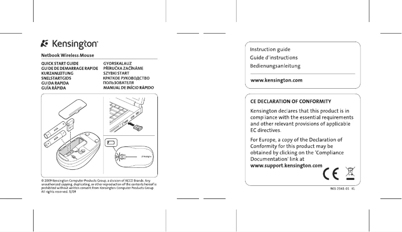 Page n°1 - Manuel utilisateur Kensington K72349