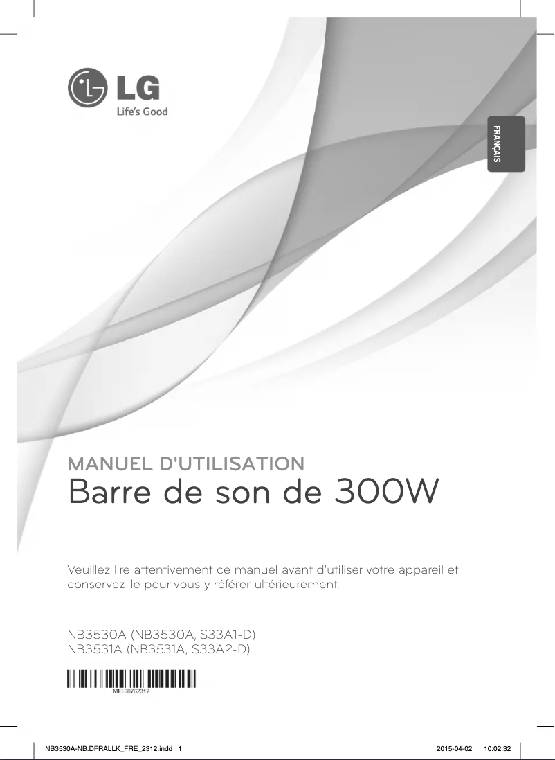 Image de la première page du manuel de l'appareil NB3531A
