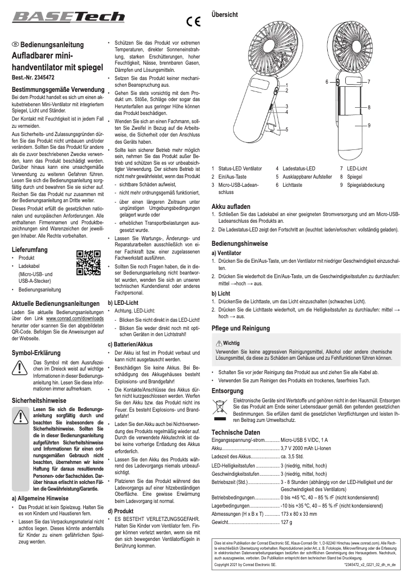 Image de la première page du manuel de l'appareil BT-2345472