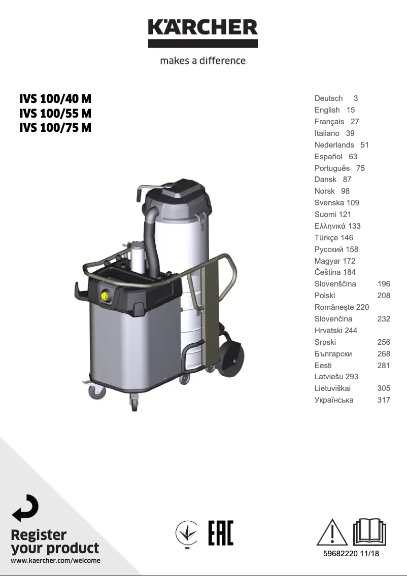 Image de la première page du manuel de l'appareil IVS 100/55 M