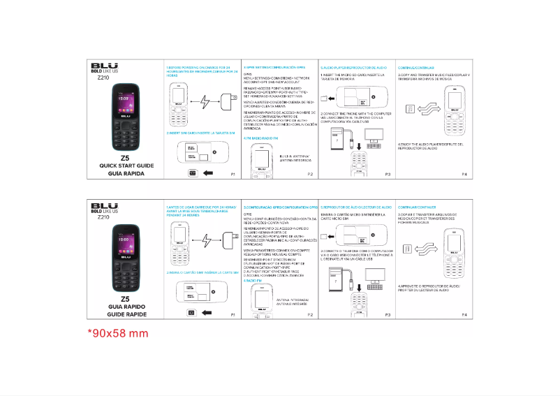 Image de la première page du manuel de l'appareil Z5