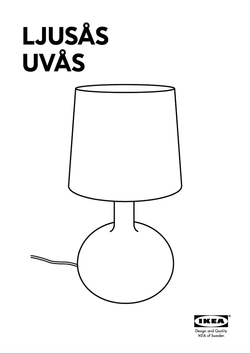 Imagen de la primera página del manual del dispositivo LJUSAS UVAS