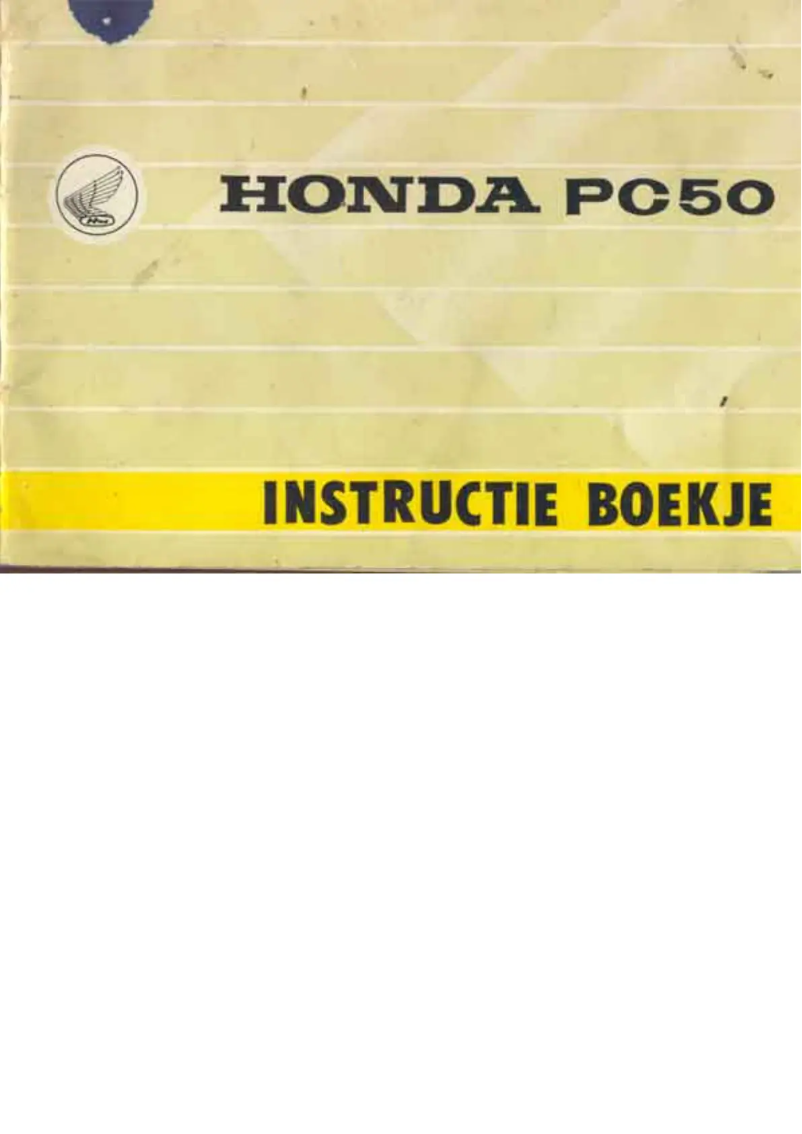 Page 1 de la notice Manuel utilisateur Honda PC50