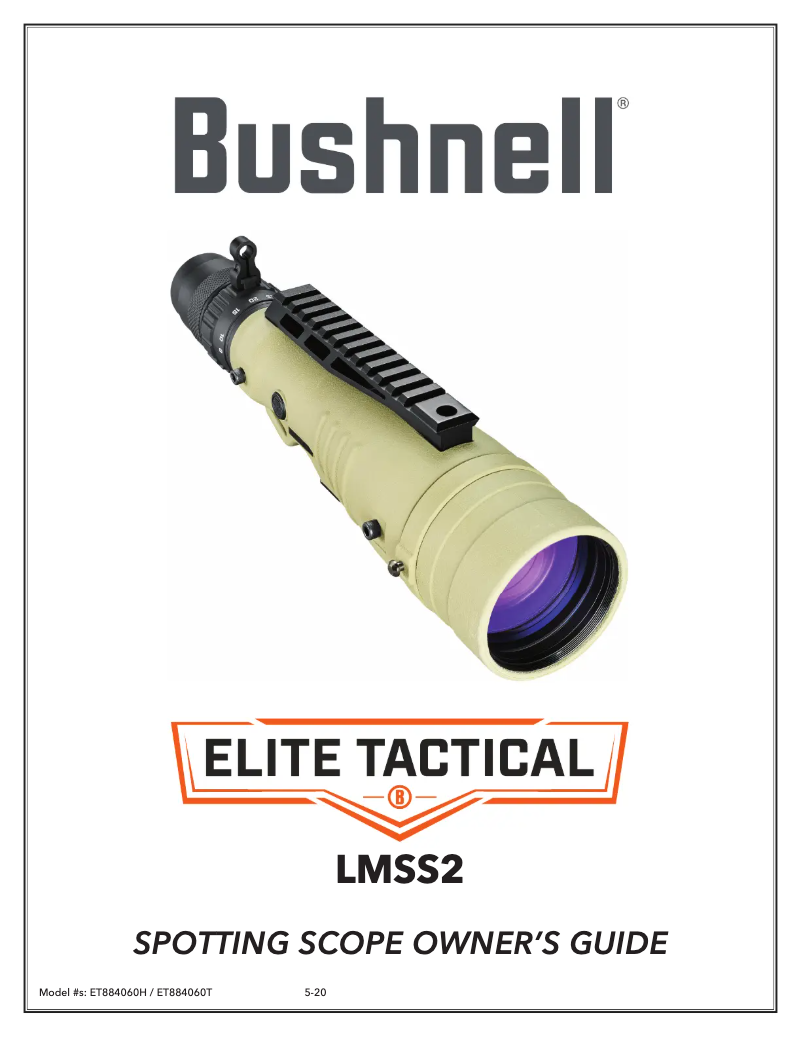 Page 1 de la notice Manuel utilisateur Bushnell Elite Tactical LMSS2