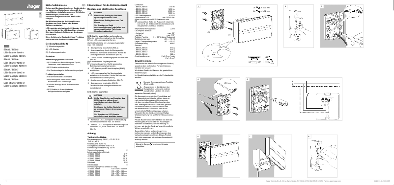 Page 1 de la notice Manuel utilisateur Hager EE638
