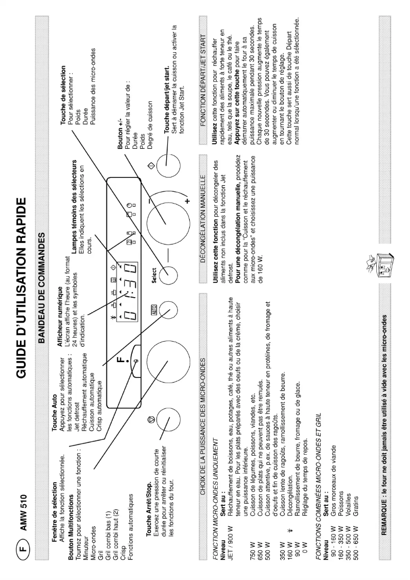 Page 1 de la notice Manuel utilisateur Whirlpool AMW 510 AL