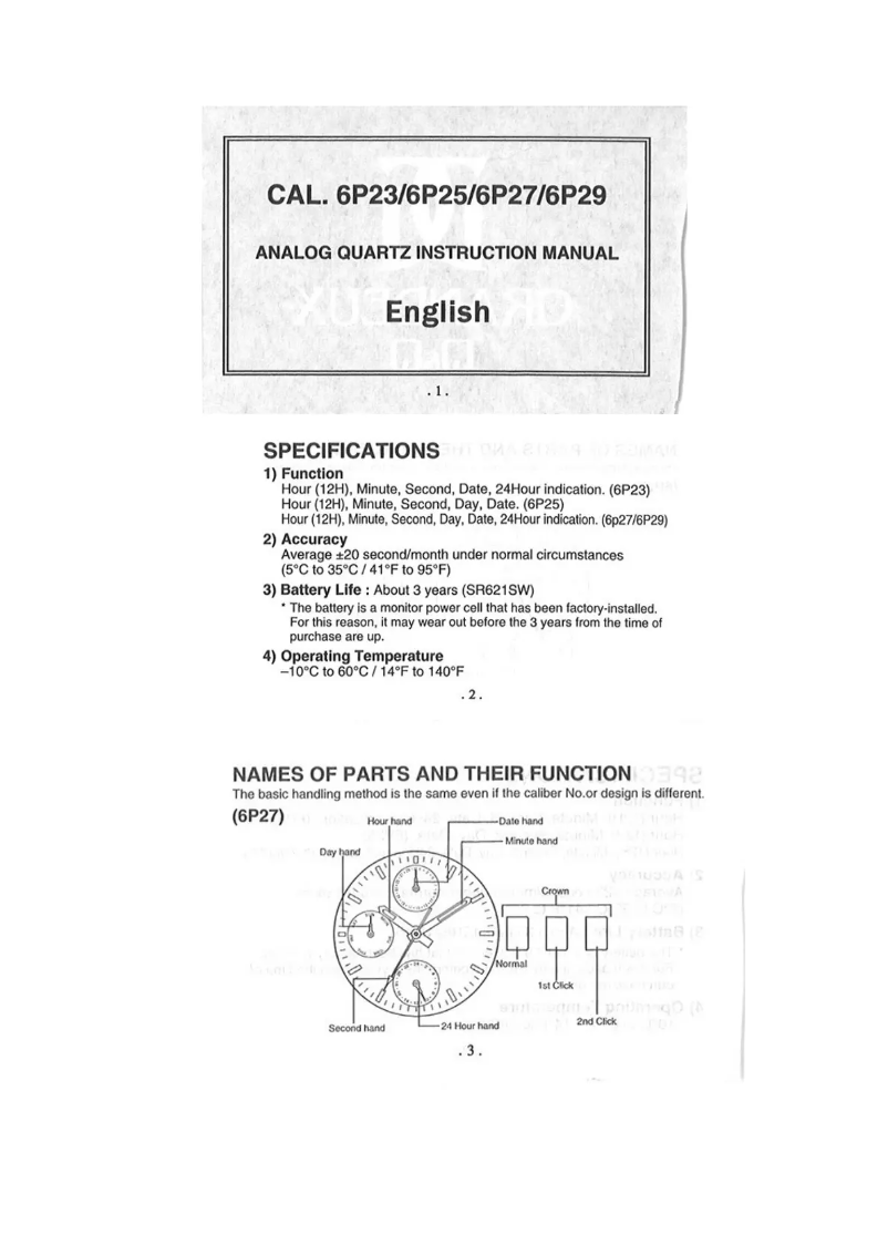 Page 1 de la notice Manuel utilisateur Grandeux 6P23