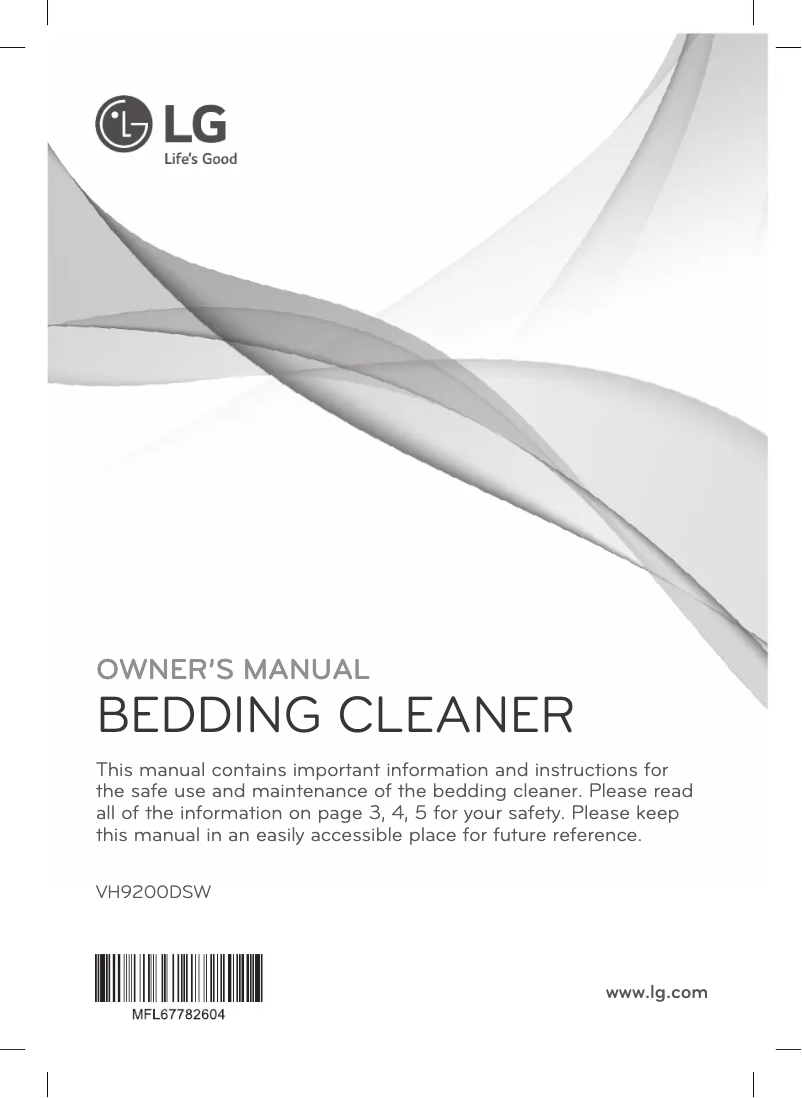 Página 1 del manual Manual de usuario LG VH9200DSW