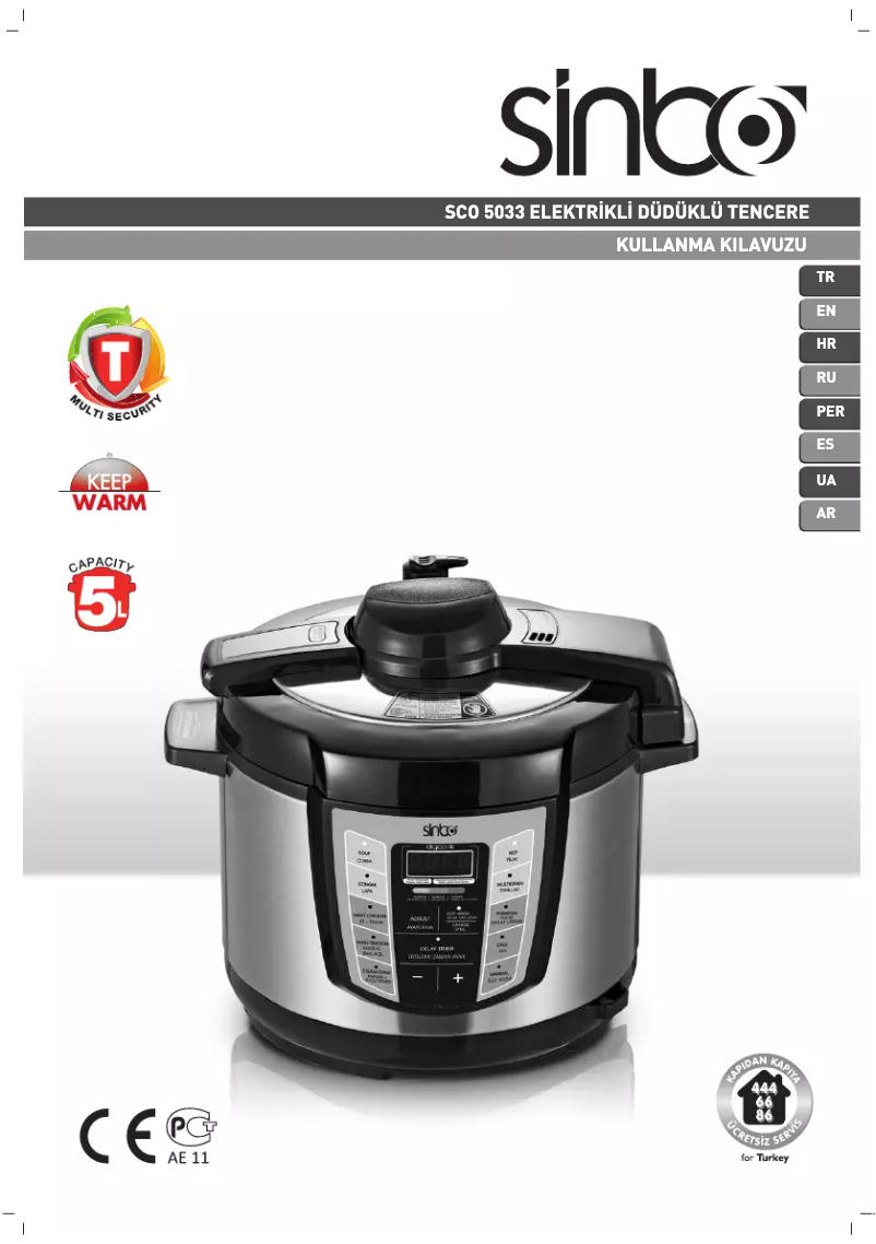 Page 1 de la notice Manuel utilisateur Sinbo SCO 5033