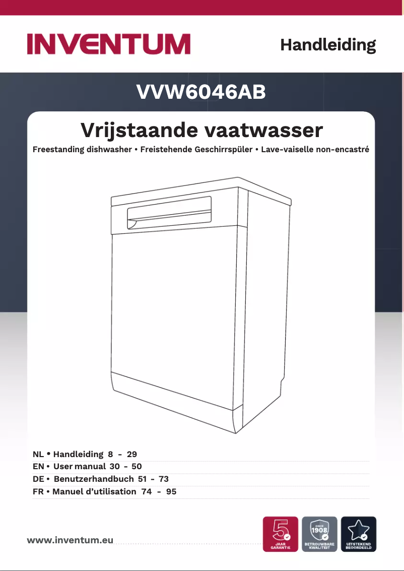 Page 1 de la notice Manuel utilisateur Inventum VVW6046AB