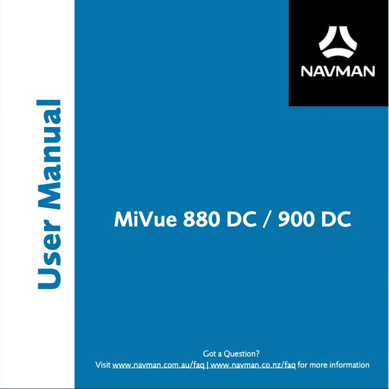 Image de la première page du manuel de l'appareil MiVue 880 DC
