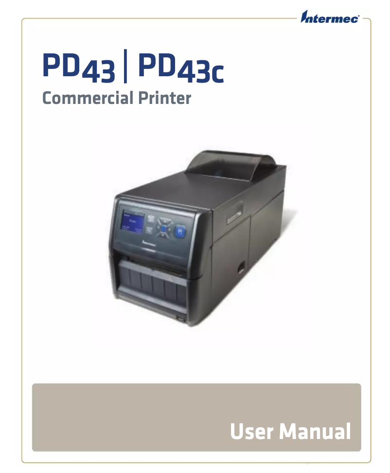Page n°1 - Manuel utilisateur Intermec PD43