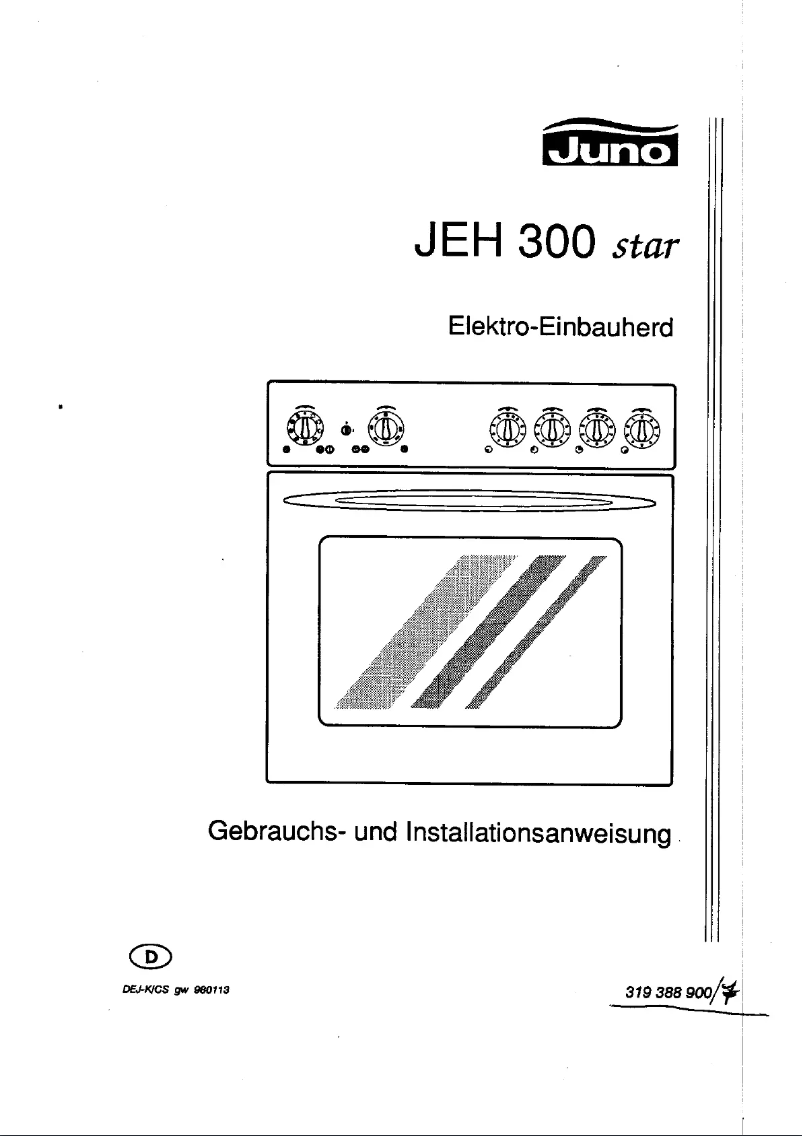 Page n°1 - Manuel utilisateur Juno JEH300S