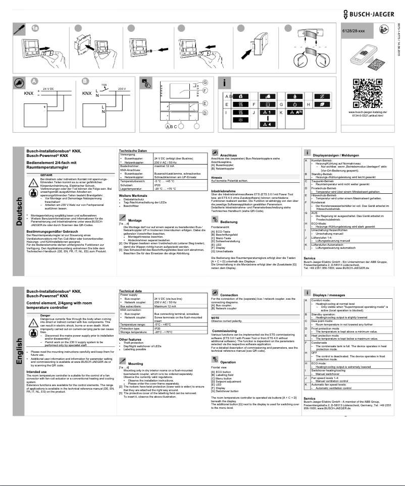 Image de la première page du manuel de l'appareil 2CKA006134A0324