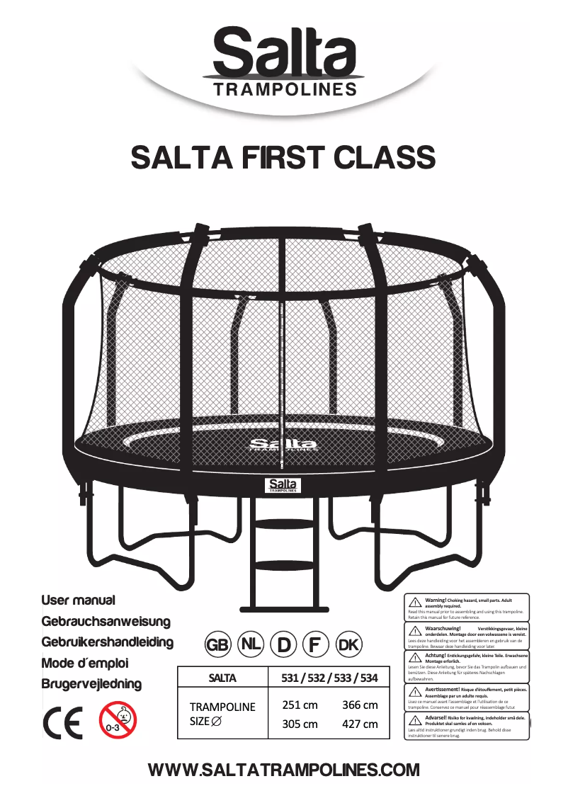 Image de la première page du manuel de l'appareil First Class