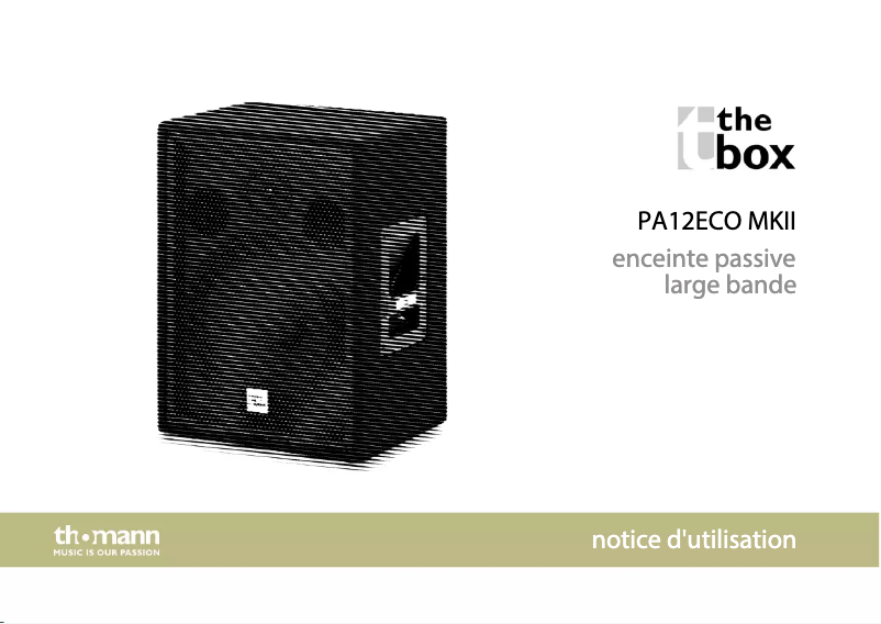 Page n°1 - Manuel utilisateur The Box PA 12 ECO MKII