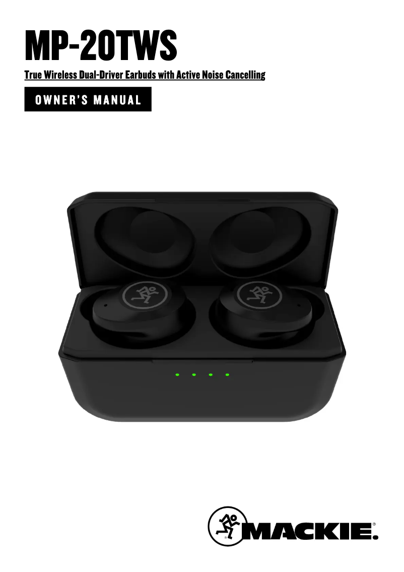 Page 1 de la notice Manuel utilisateur Mackie MP-20TWS