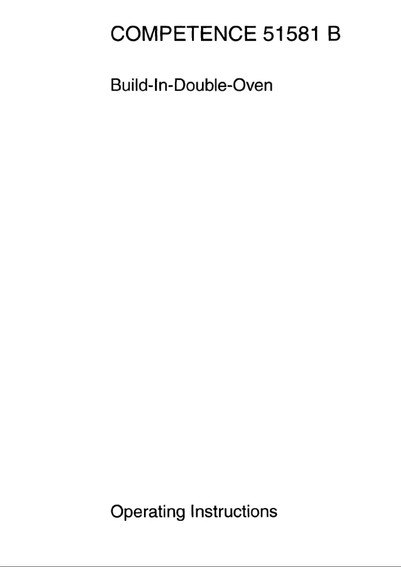 Page n°1 - Manuel utilisateur AEG Competence 51581 B ew